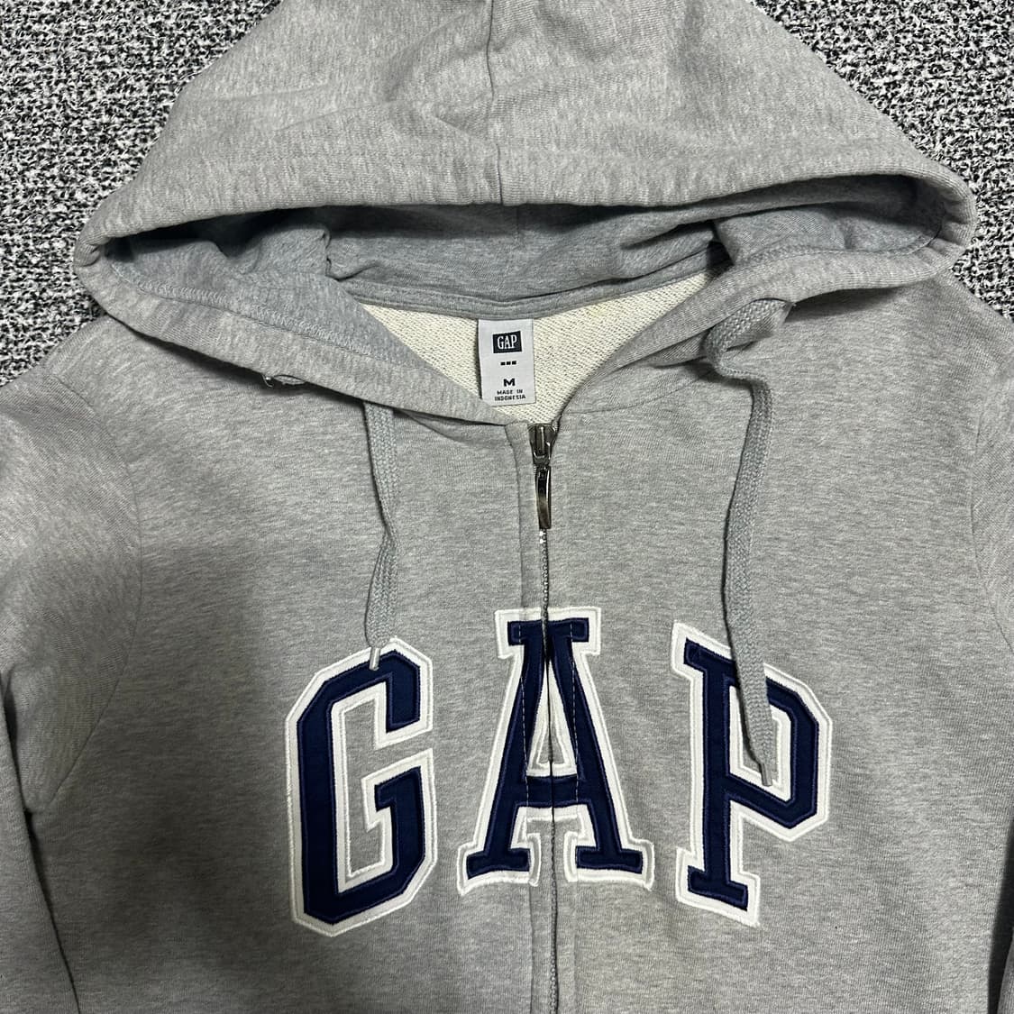 (M) 갭 GAP 그레이 후드 집업 상품이미지2