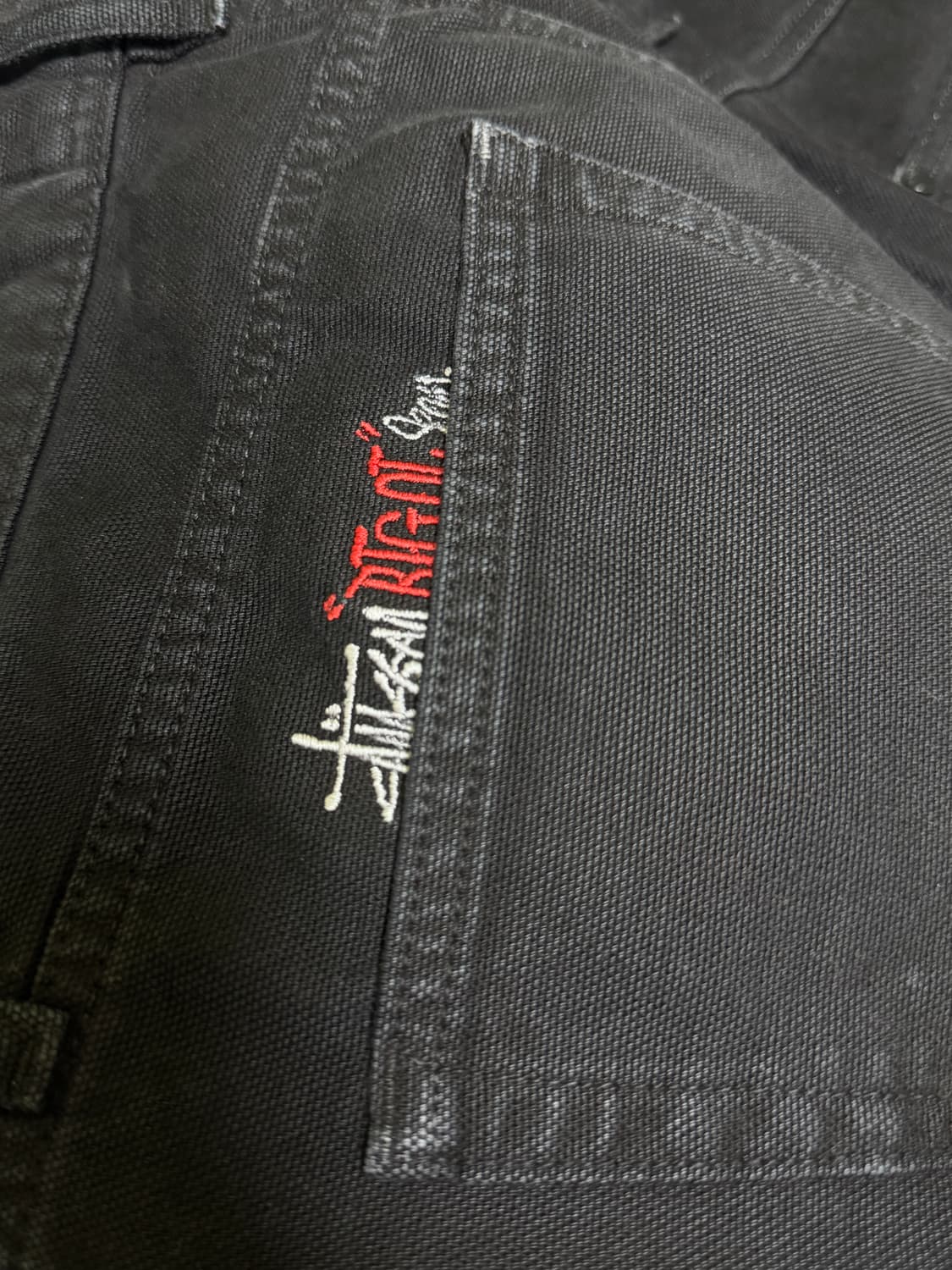 스투시 워시드 캔버스 빅올진 블랙 상품이미지4