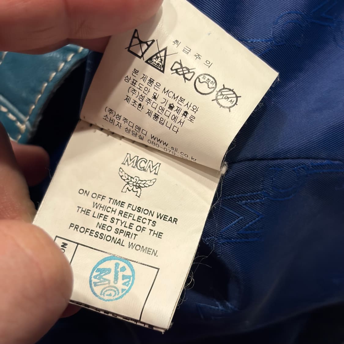 [6] MCM 엠씨엠 빈티지 레더 가죽 블루종 자켓 C961 상품이미지9
