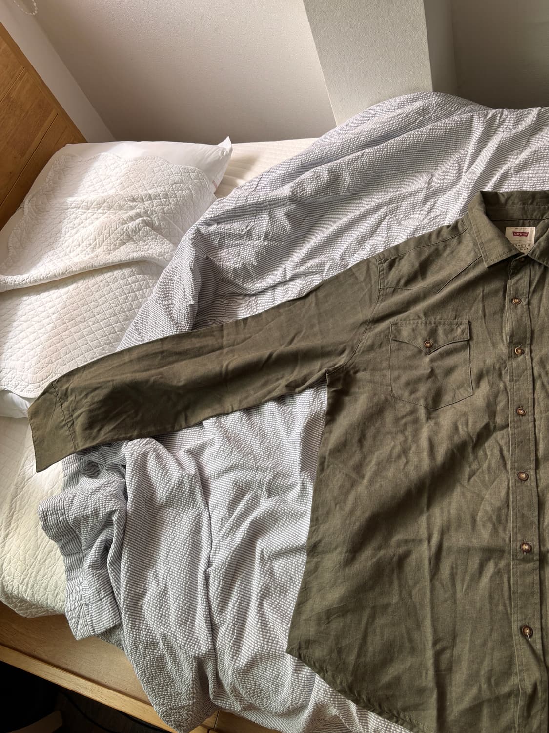 Levis Olive Western Shirt-웨스턴 디테일,빈티지무드 상품이미지4