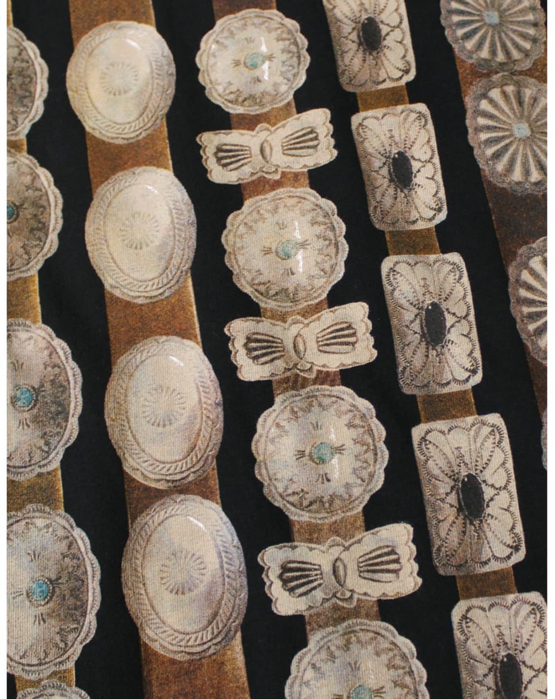 캐피탈(KAPITAL) 20수 크루넥 긴팔 티셔츠 커튼 콘초 벨트 프린트 상품이미지5