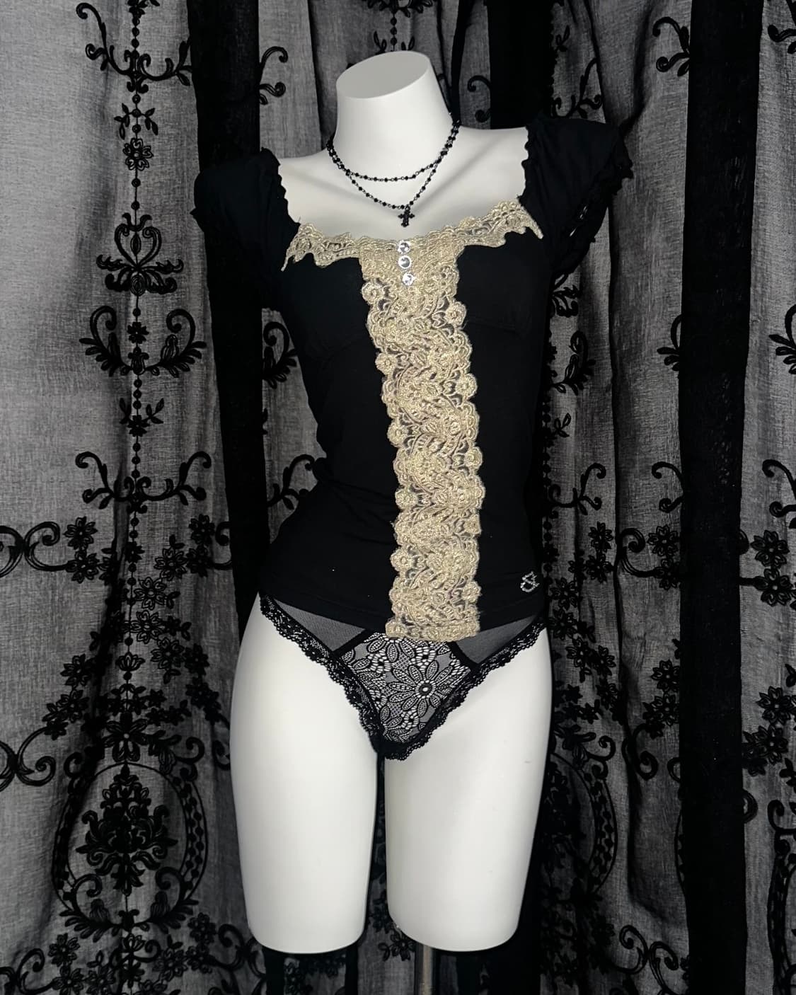 &byP&D black lovely short sleeve 상품이미지1