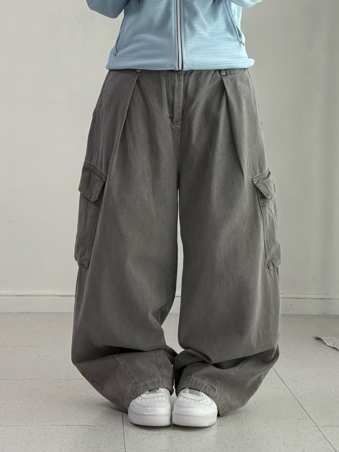 빈티지 뮤트 그레이 카고팬츠 상품이미지1