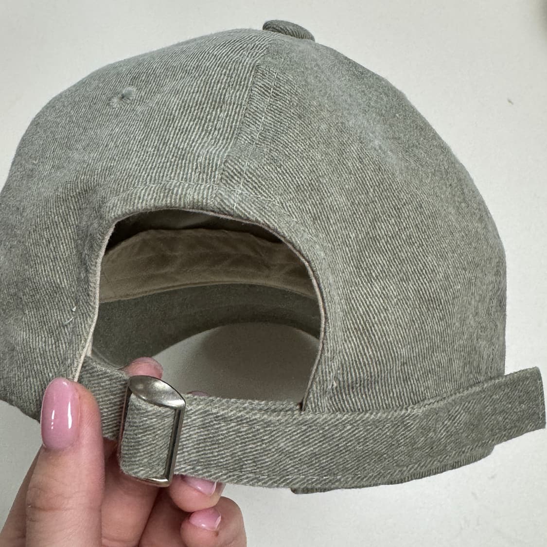 마뗑킴 마카롱 라이트카키 볼캡 상품이미지5