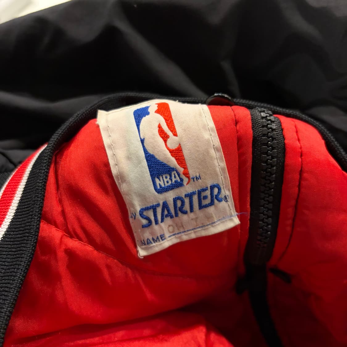 [L] 올드 스타터 NBA 시카고 불스 후드 자켓 블랙 B393 상품이미지9