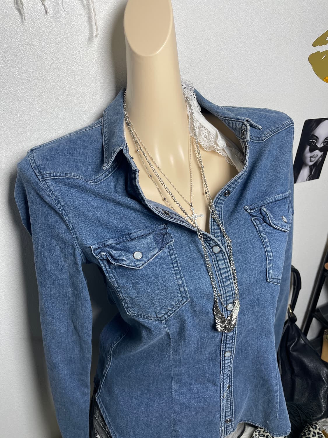 여성 데님 셔츠 상품이미지2