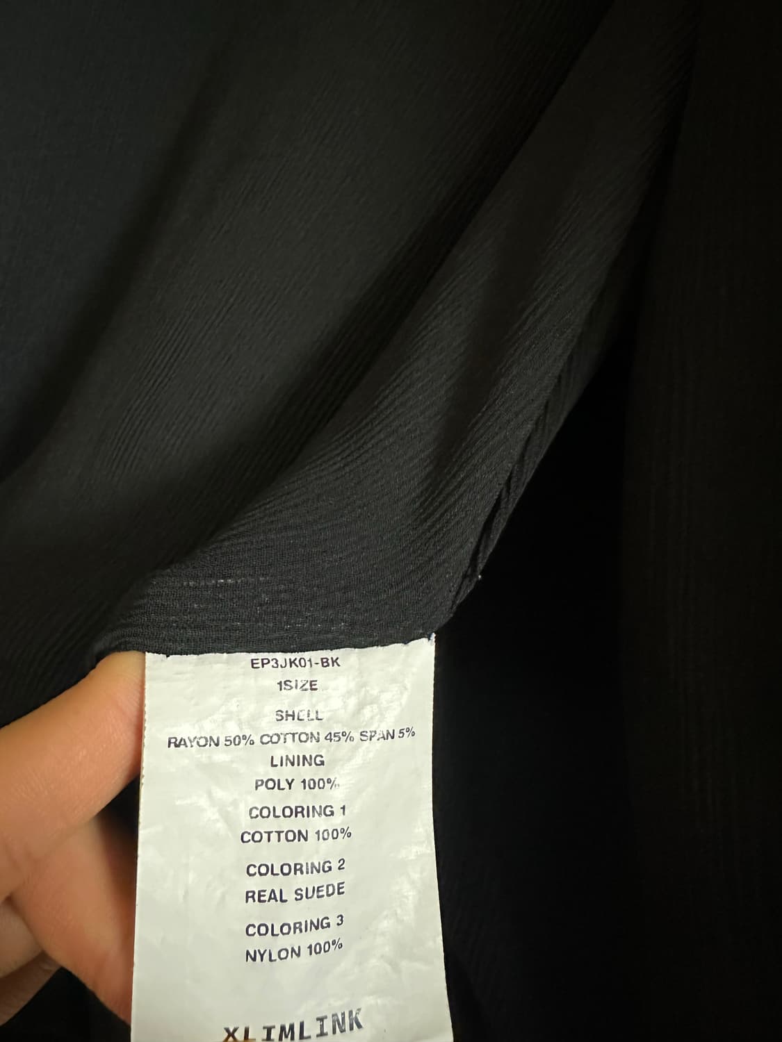 엑슬림 xlim ep3 01 jacket black (1) 상품이미지3