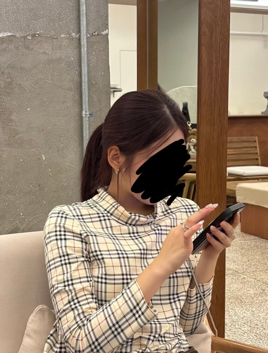 버버리 체크 터틀넥 롱슬리브 상품이미지4