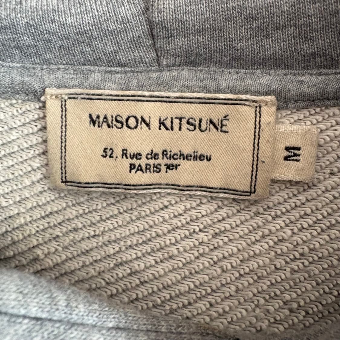 메종키츠네 더블 폭스 그레이 후드티 M 상품이미지6