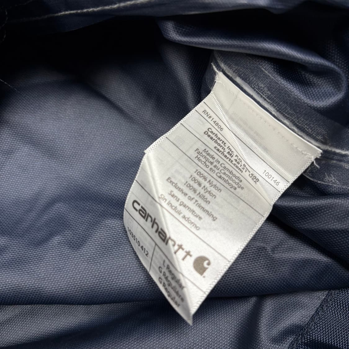 칼하트 네이비컬러 스톰 디팬더 드라이 하버 바람막이 상품이미지4