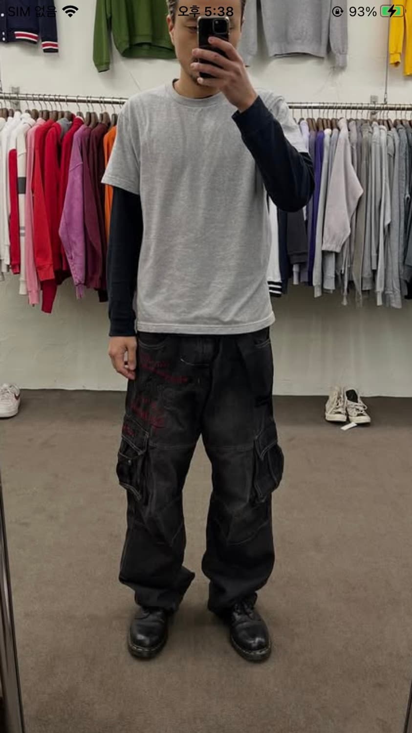 피코 벨티드 카고 데님 팬츠 상품이미지6