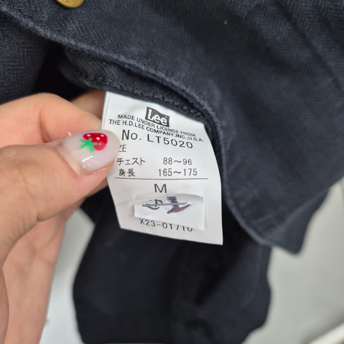 Lee 블랙 코튼 버튼업 셔츠 코트 남성 M 상품이미지5