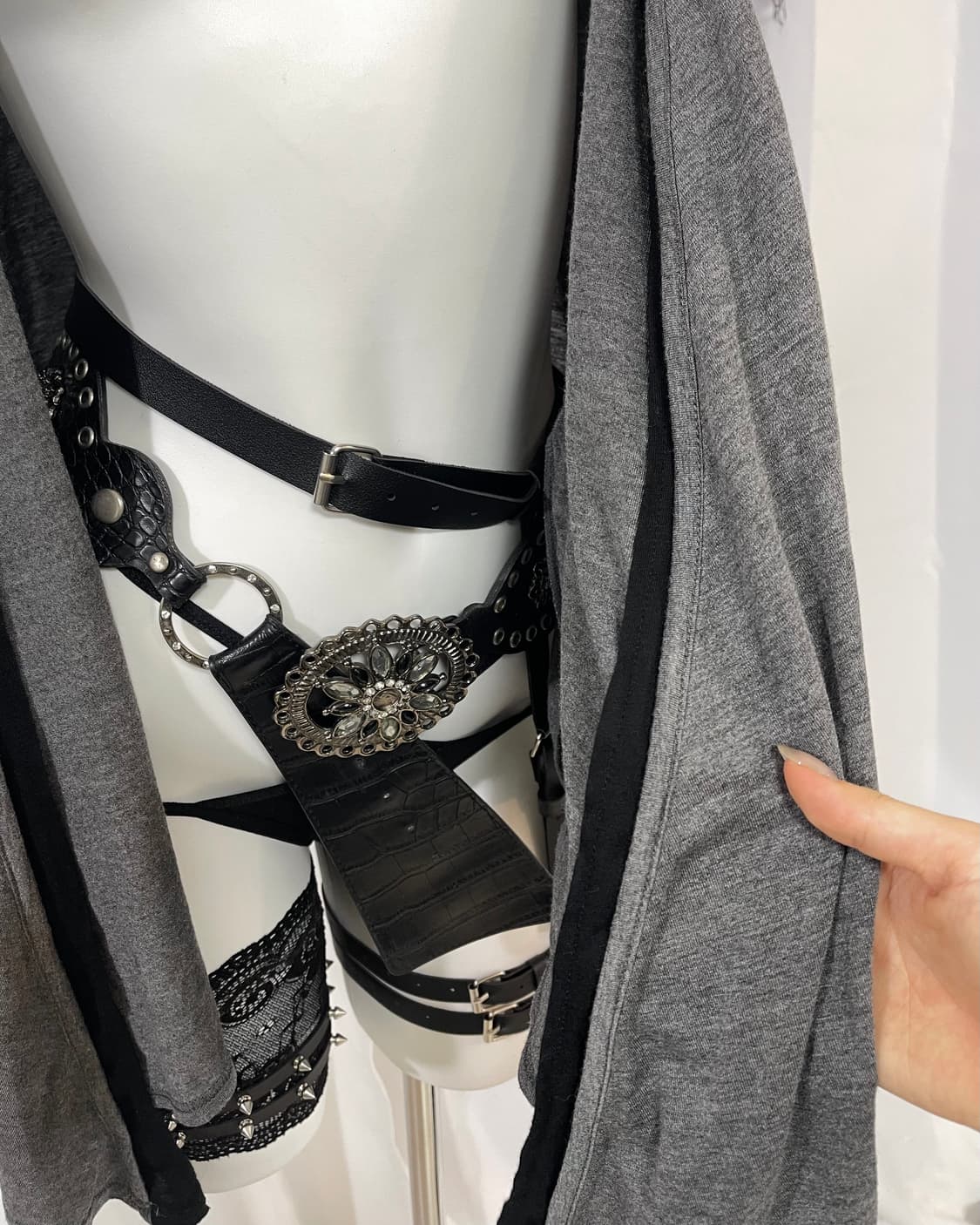 gray detail vest 상품이미지2
