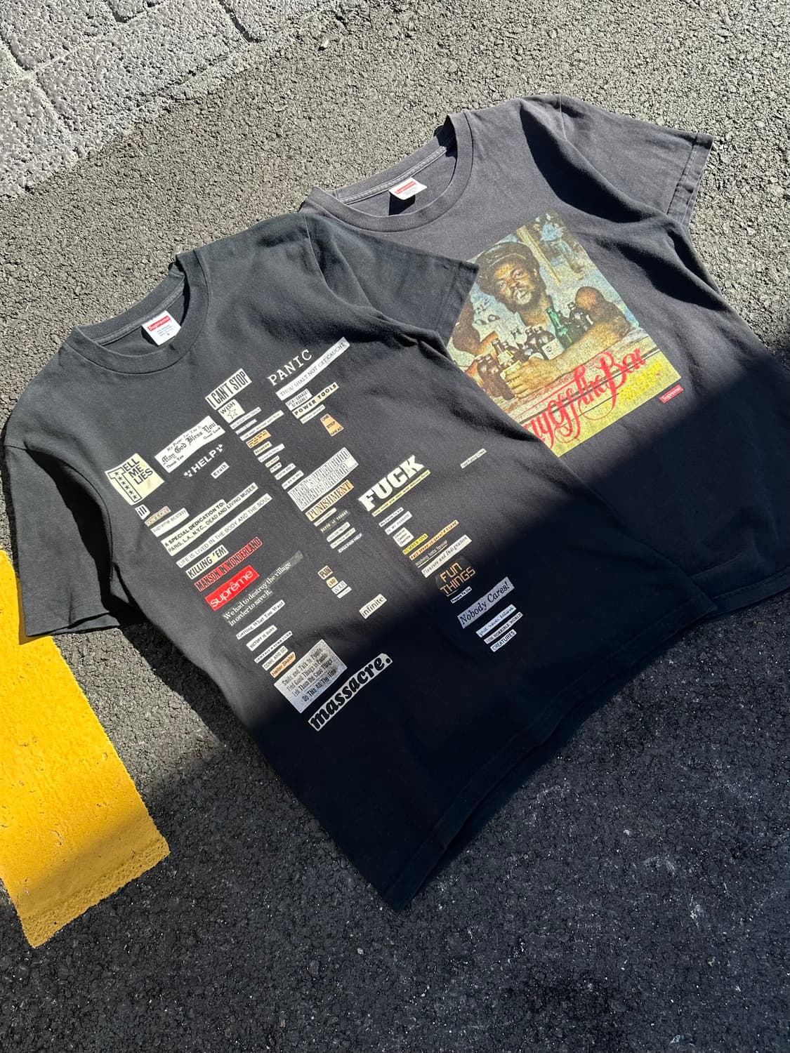 Supreme 18F/W Cutouts Head line print T 상품이미지9