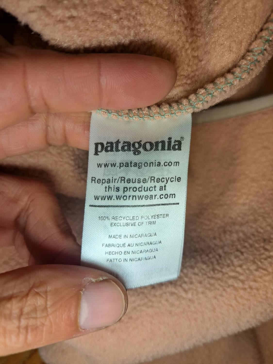 10s 파타고니아 신칠라 스냅-T 민트/핑크/화이트 상품이미지5