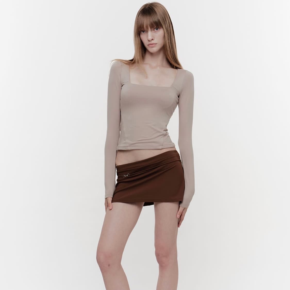 SQ NECK CONTOUR T (SKIN) 2사이즈 상품이미지3