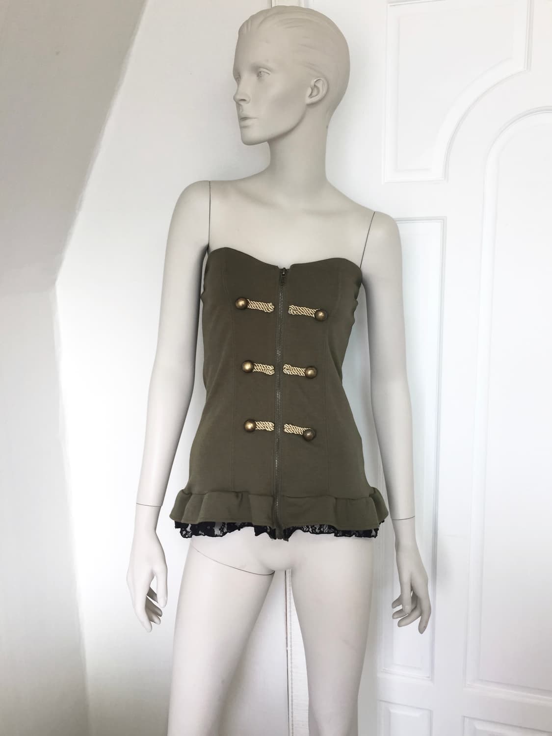 Napoleon lace trimmed Tube-Top 상품이미지2