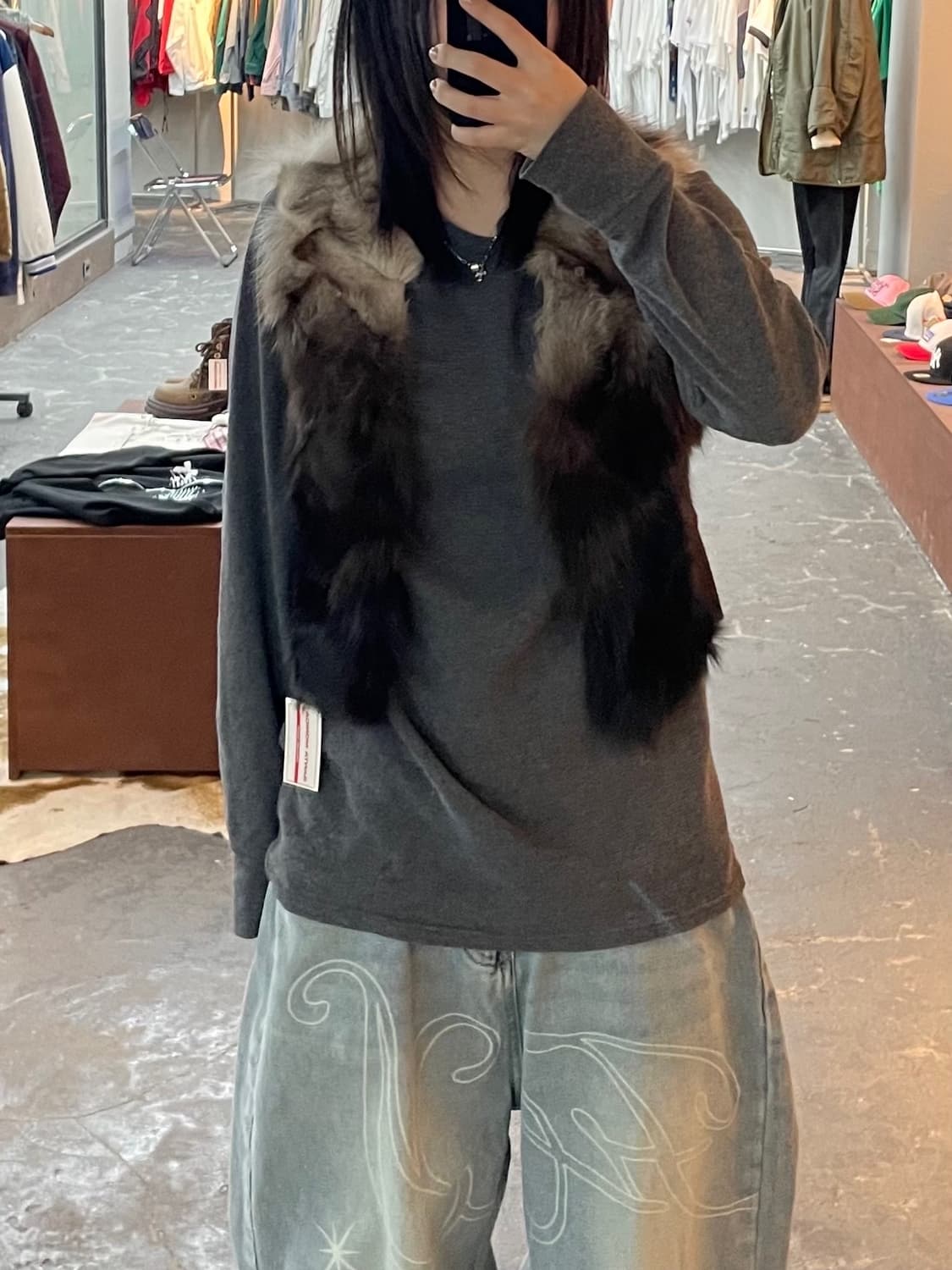 ab.f.z 폭스퍼 모피 조끼 H1715 상품이미지1