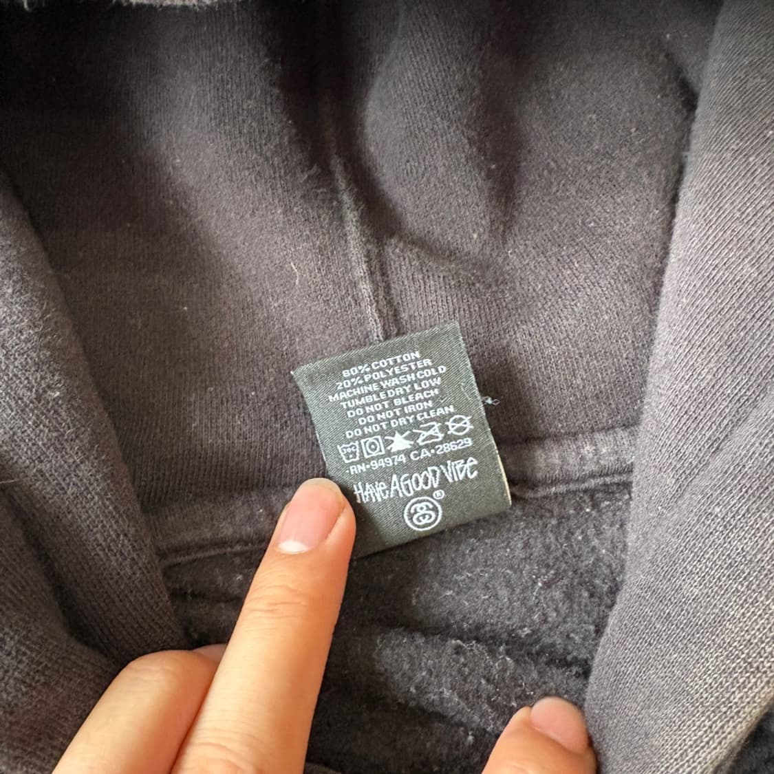 스투시 정품 인터네셔널 트라이브 블랙 후드티 상품이미지6