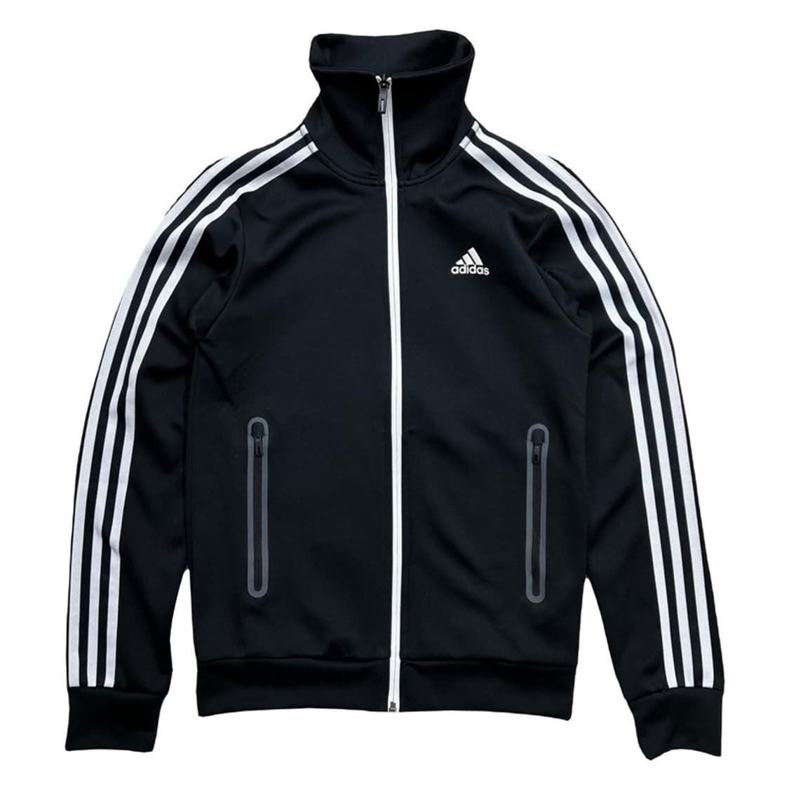 아디다스 블랙-화이트 트랙탑 집업 져지 90 상품이미지1