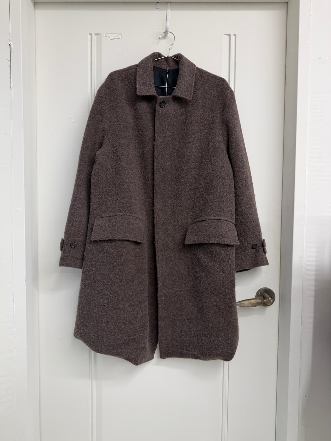 일본빈티지 토프브라운 롱코트 상품이미지6