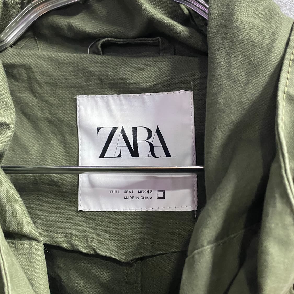 자라 후디드 카키 피쉬테일 자켓 B4332 상품이미지3