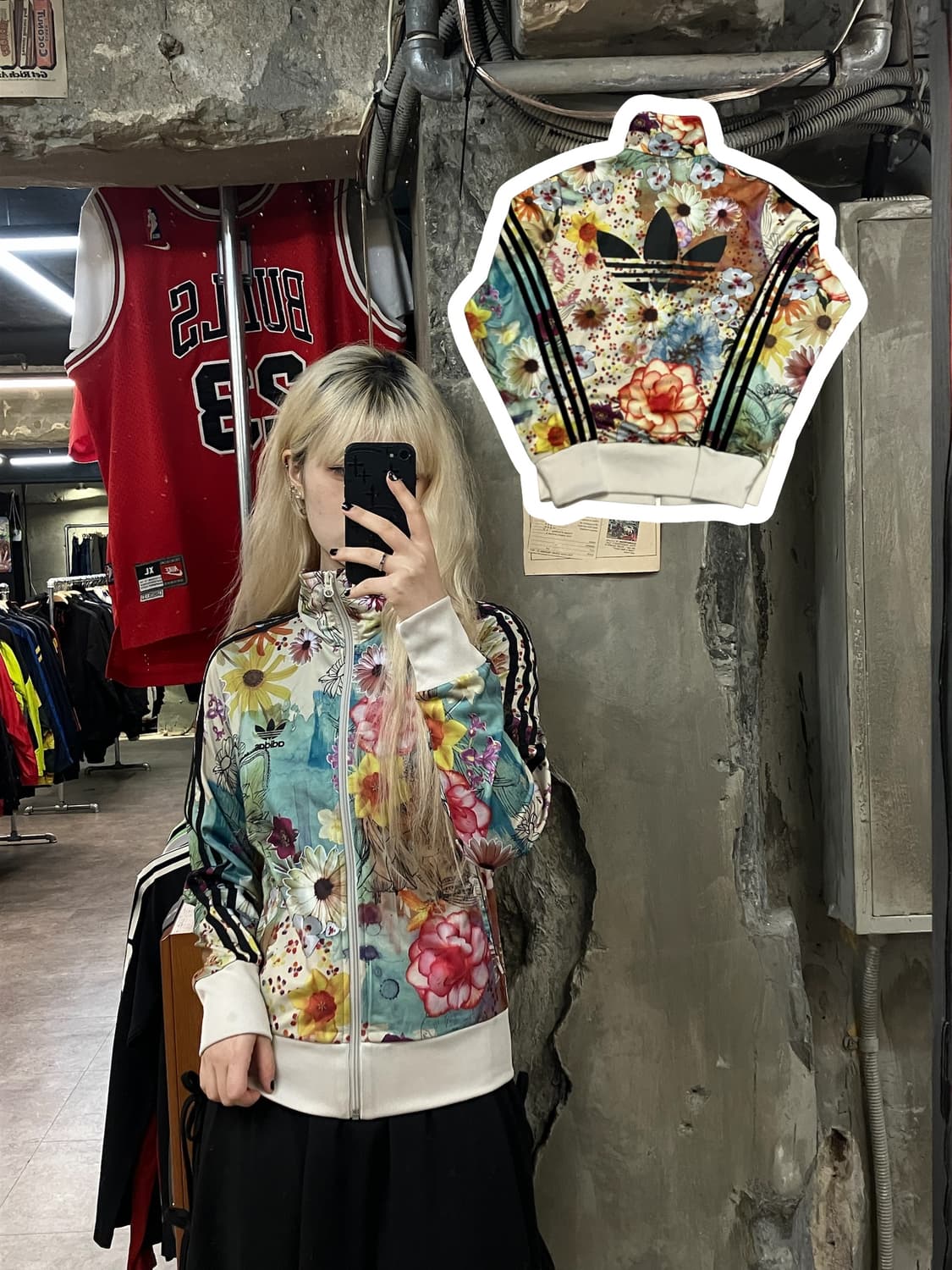 아디다스 파이어버드 플라워 트랙탑져지 S   상품이미지1