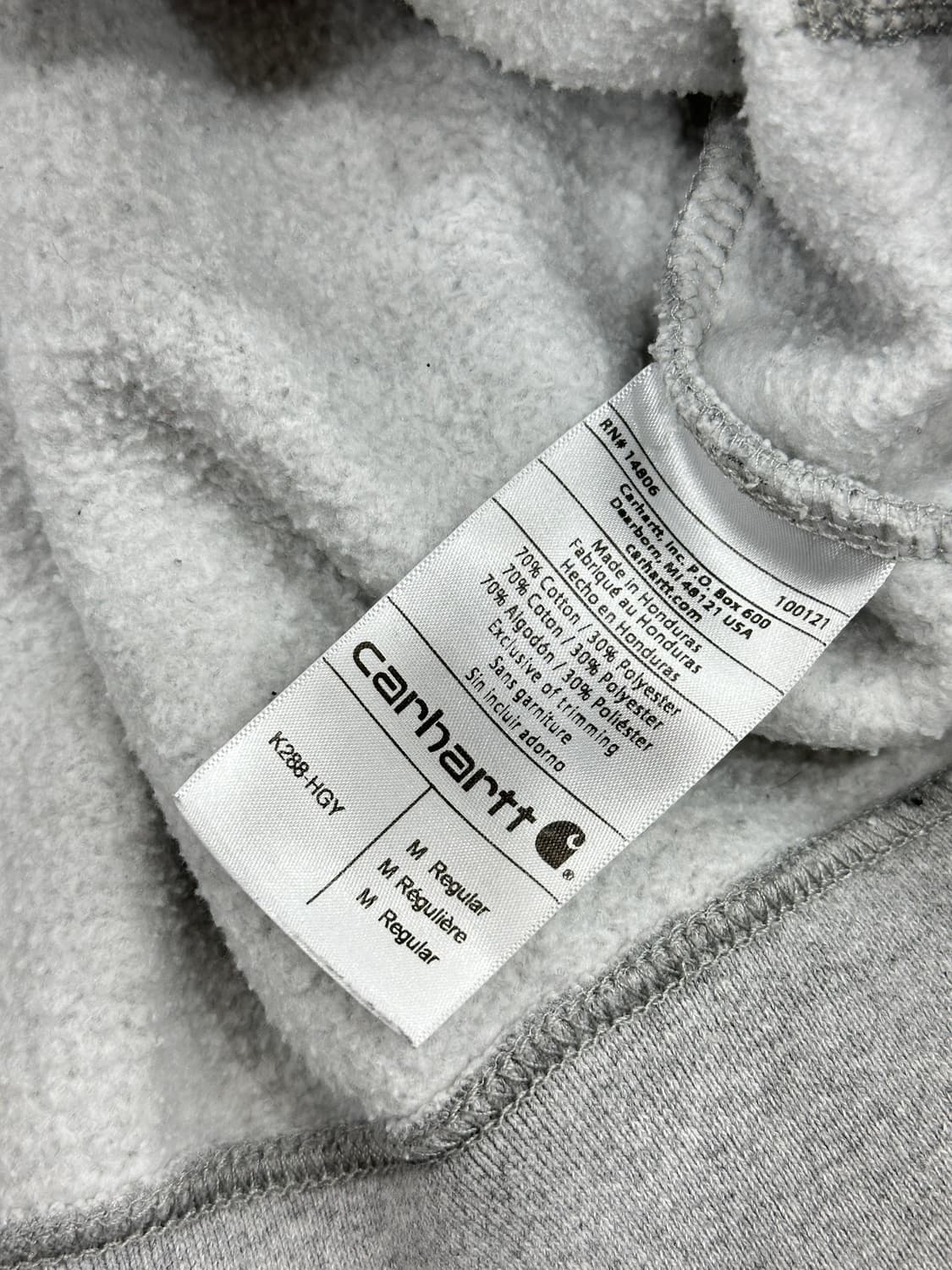 칼하트 후드 그레이M 상품이미지4