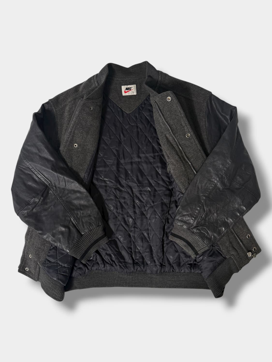 나이키 90‘s 오버핏 조던 레더 울 모직 바시티 자켓 상품이미지3