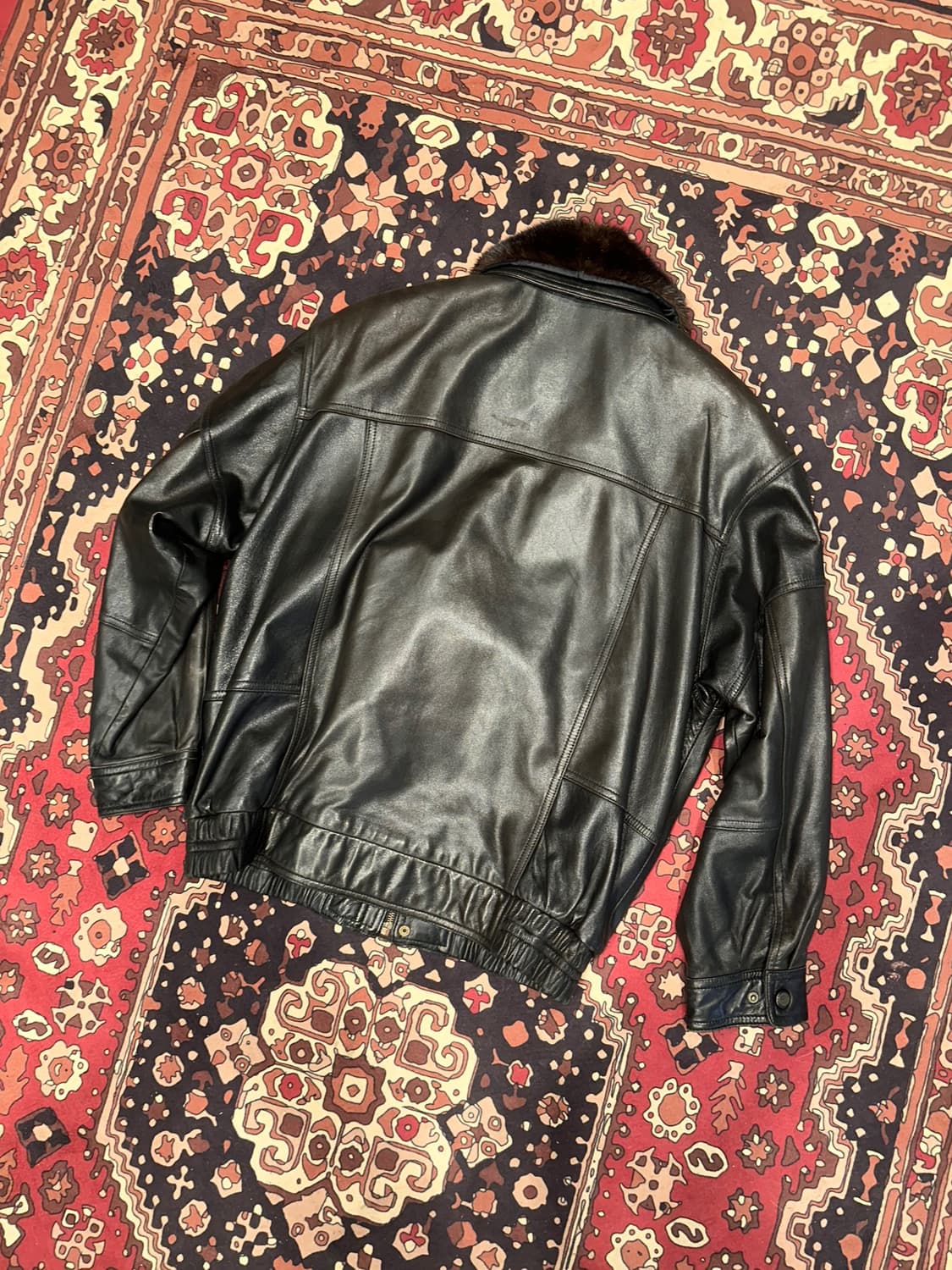 ( XL ) 가죽자켓 봄버자켓 a2가죽 항공점퍼 블루종 빈티지가죽 상품이미지4