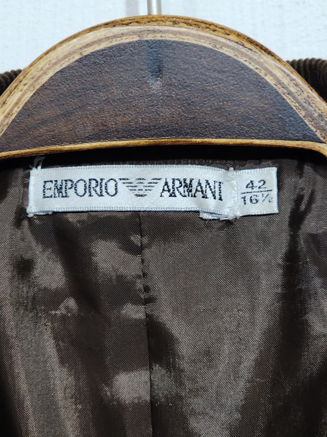 (L) 엠포리오 아르마니 코듀로이 자켓 브라운 싱글 골덴 블레이져  상품이미지3