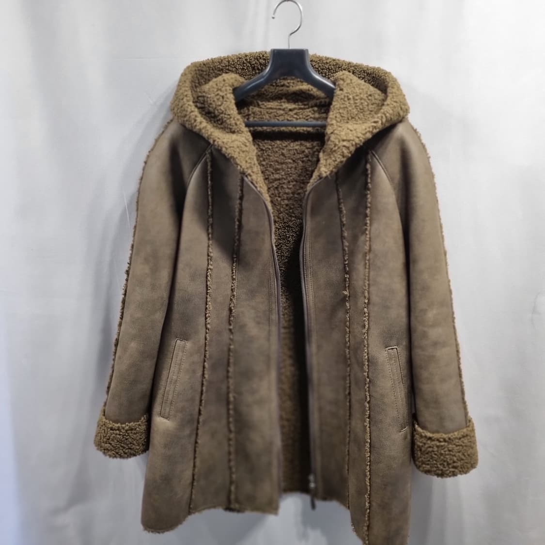 브라운 무스탕 자켓 상품이미지2