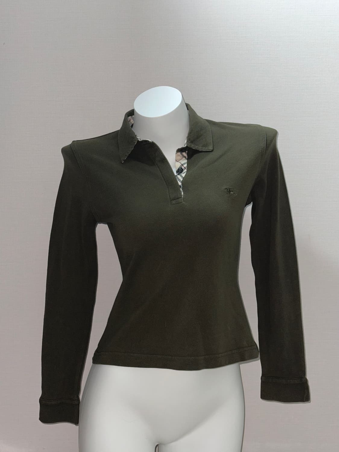 빈티지 버버리 7부 카라티 상품이미지1