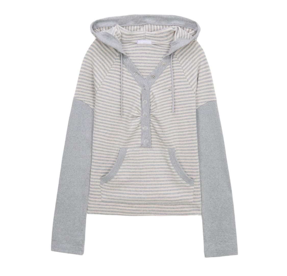 허그유어스킨 스냅 버튼 후드티 상품이미지1