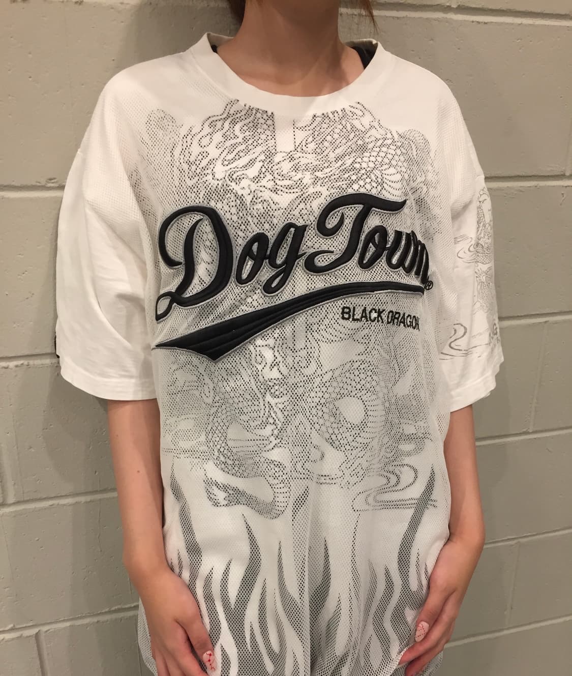 Dogtown Black Dragon Flame Print T-Shirt 상품이미지1