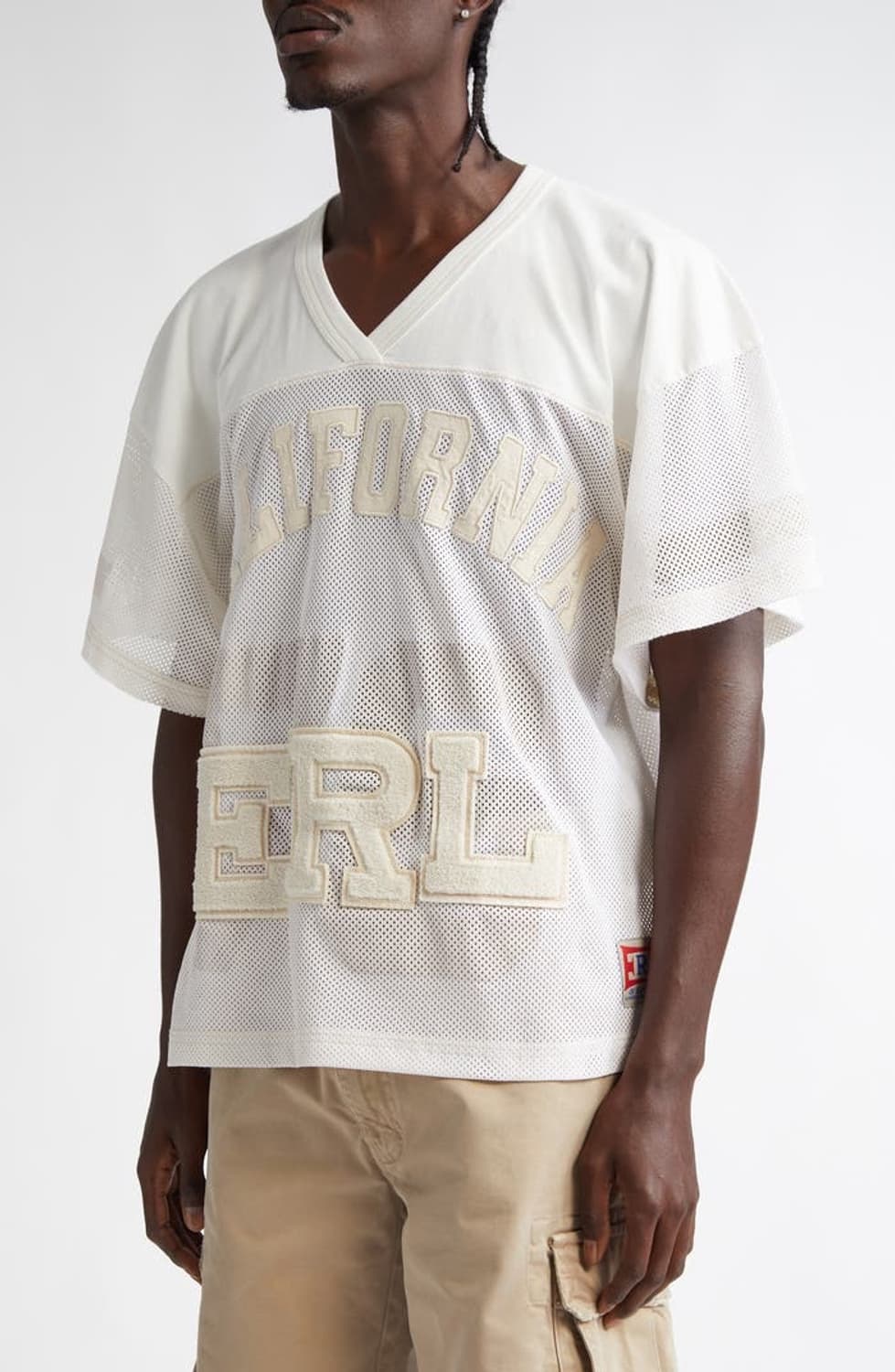 [M]이알엘 ERL 캘리포니아 76 매쉬 풋볼 티/화이트 상품이미지5