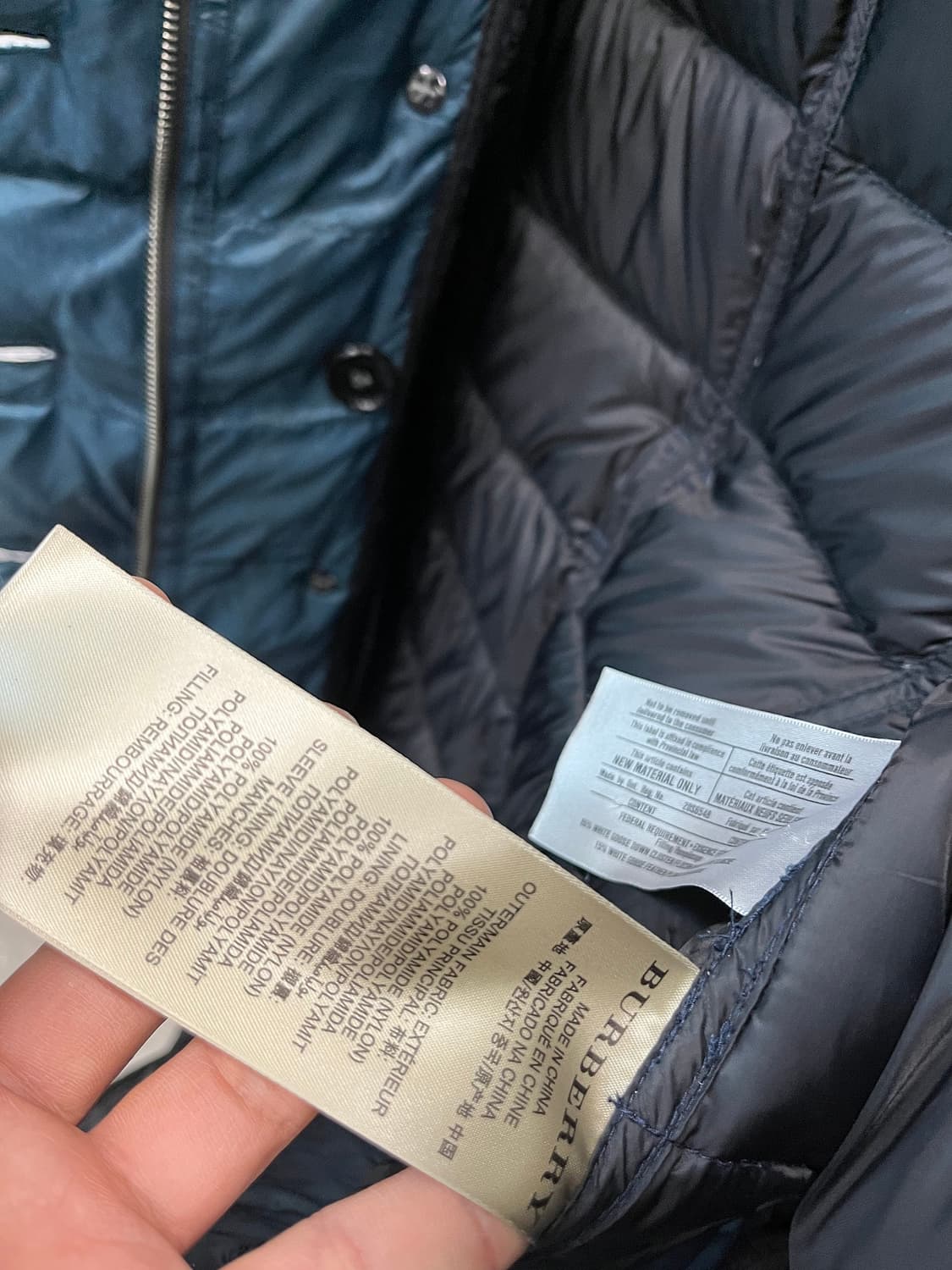 여) 버버리 브릿 틸블루 구스 롱패딩 상품이미지10