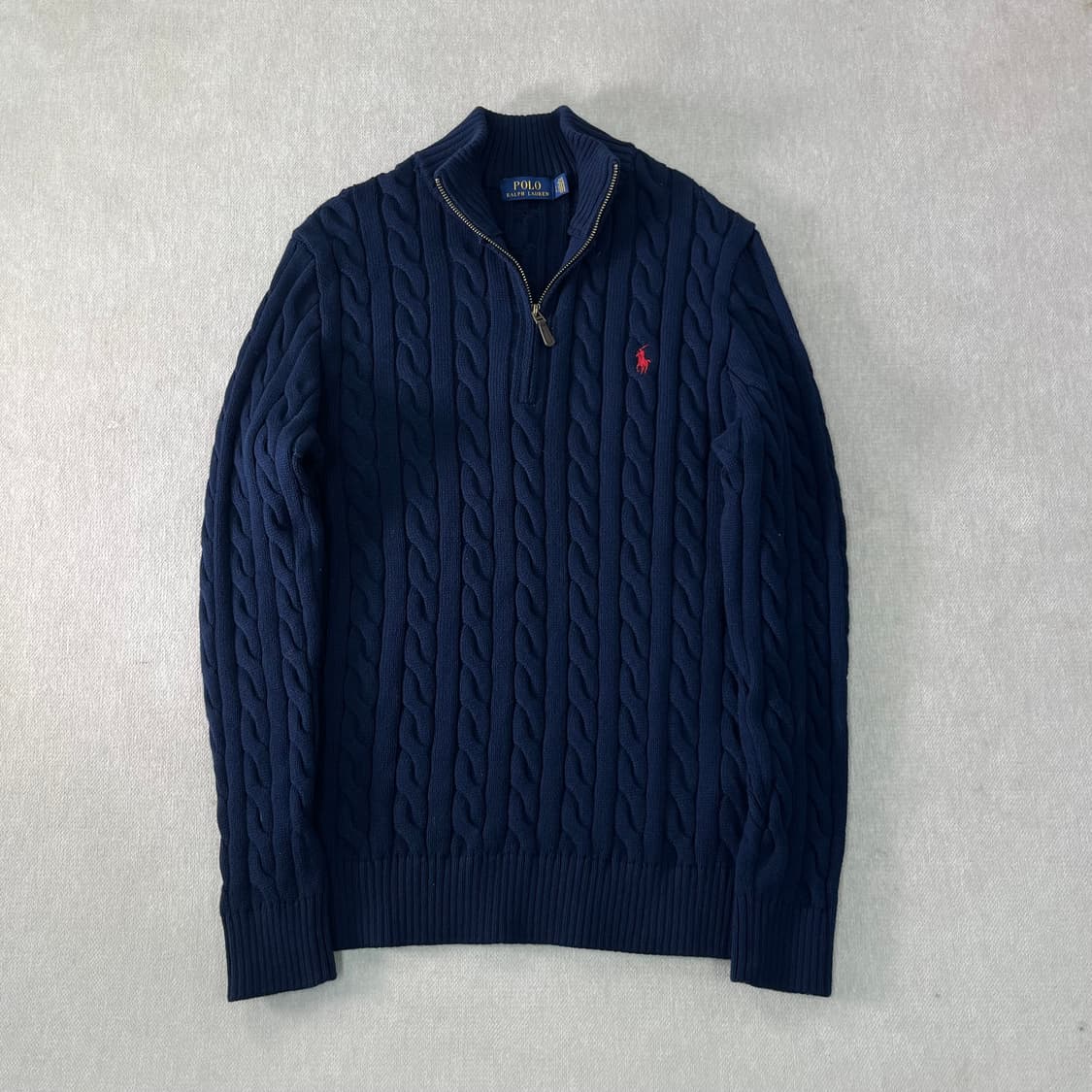 100 폴로랄프로렌 신형 꽈배기 반집업 니트 상품이미지1
