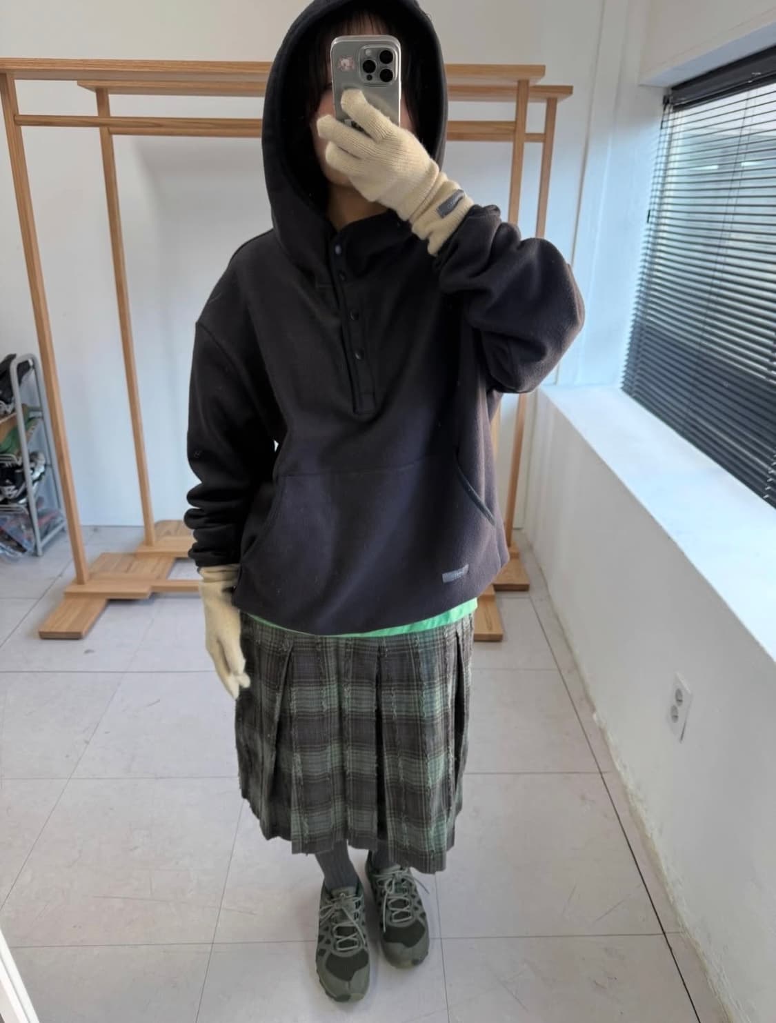 페스토 DAMAGE CHECK MIDI SKIRT TEA 상품이미지2