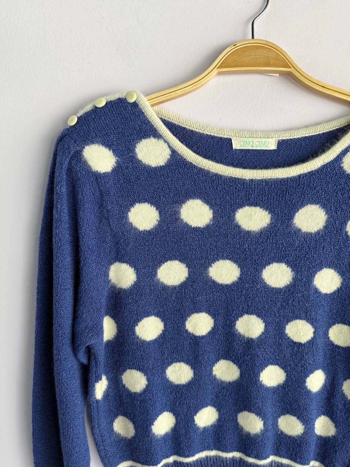 일본빈티지) 밤하늘 도트 니트 상품이미지1