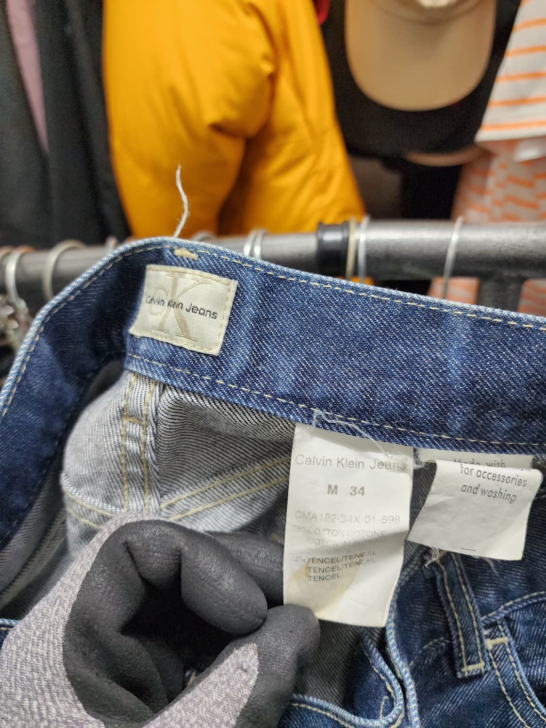 90s 캘빈클라인 생지 와이드 청바지 상품이미지4