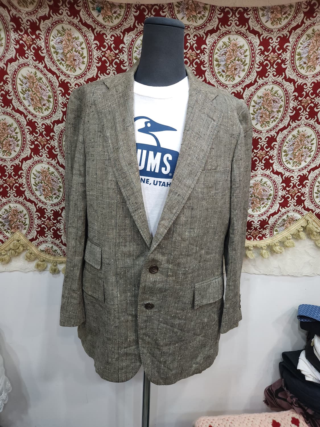 폴로 랄프로렌 90s 실크 울혼방 헤링본 블레이저 일본판

 상품이미지1