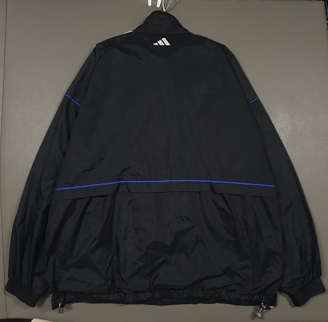 115 (3XL) 아디다스 대장급 올드 삼선 바람막이 집업 자켓 블랙 상품이미지9