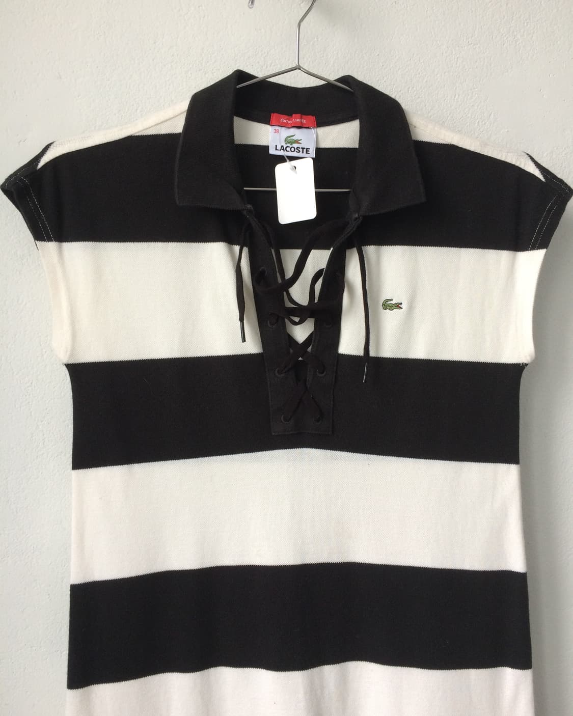 Lacoste stripe pattern lace up onepiece 상품이미지4