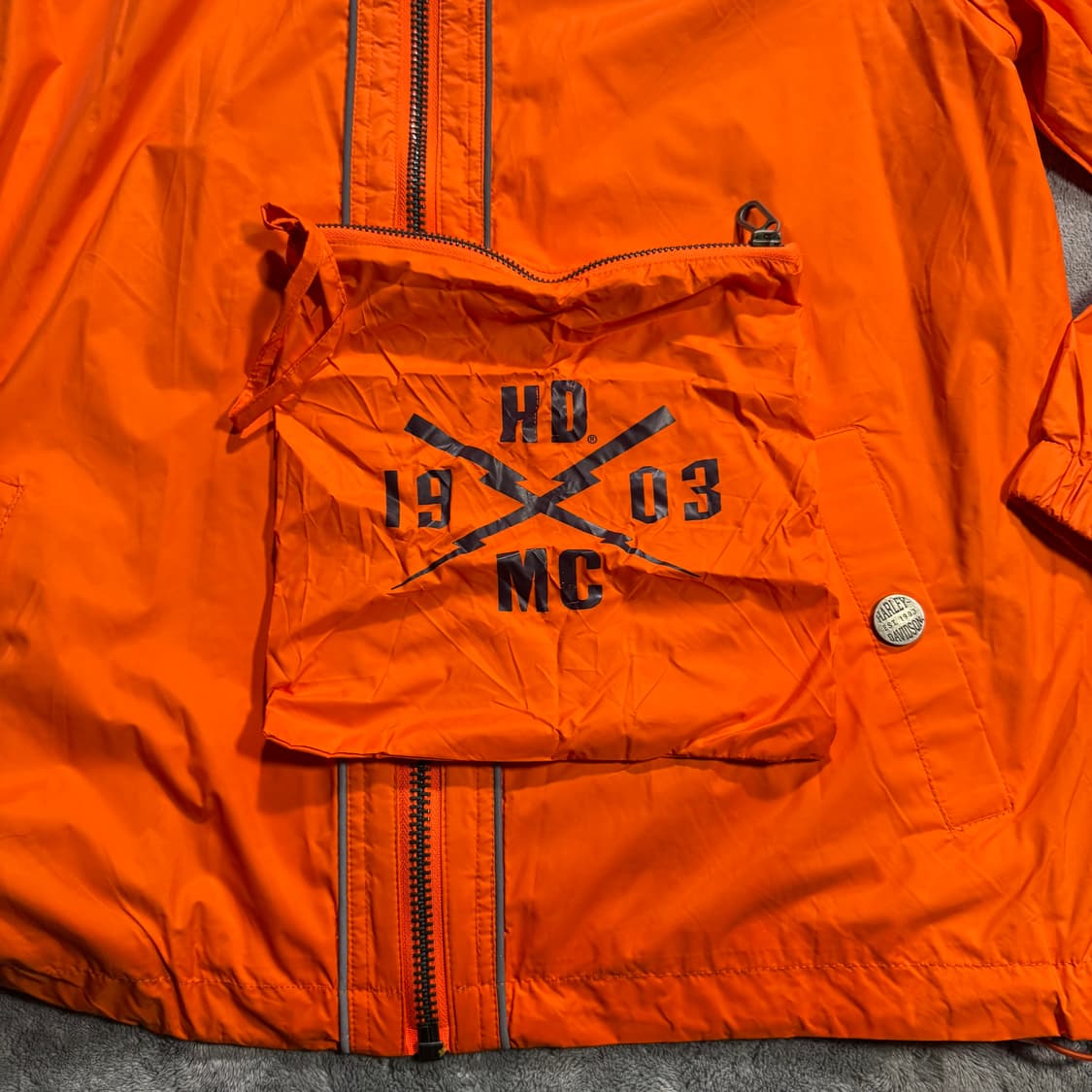 할리데이비슨 오렌지 원 패치 바람막이  상품이미지7