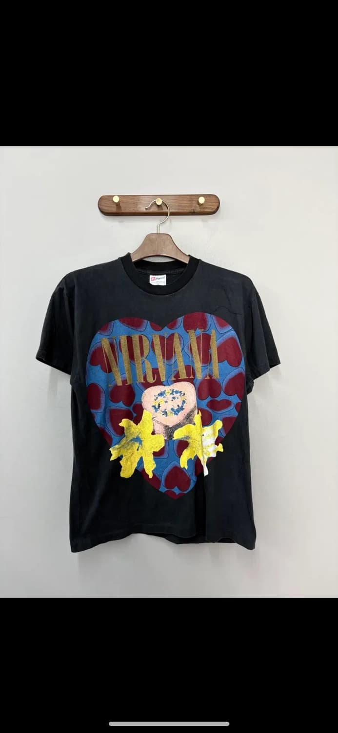 빈티지 너바나 하트 그래픽 반팔 H2522 상품이미지2