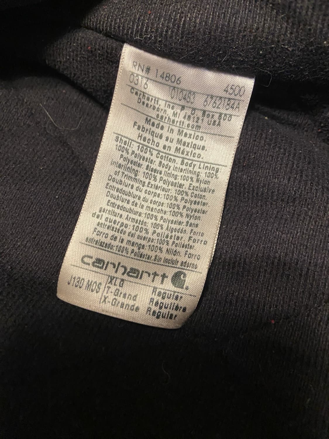 칼하트 J130 후드 자켓 모스그린 상품이미지6