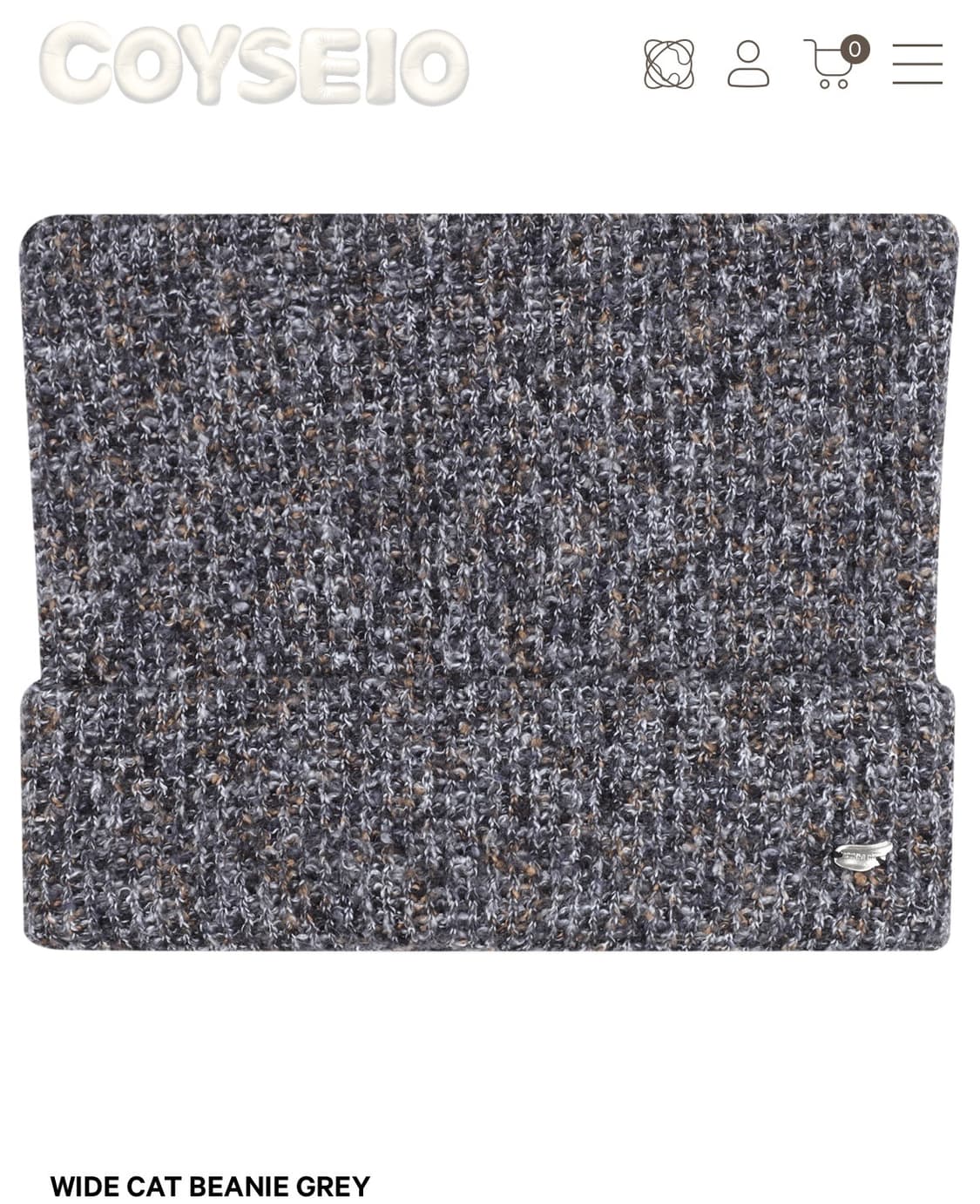 (구해요)코이세이오 WIDE CAT BEANIE GREY 상품이미지1