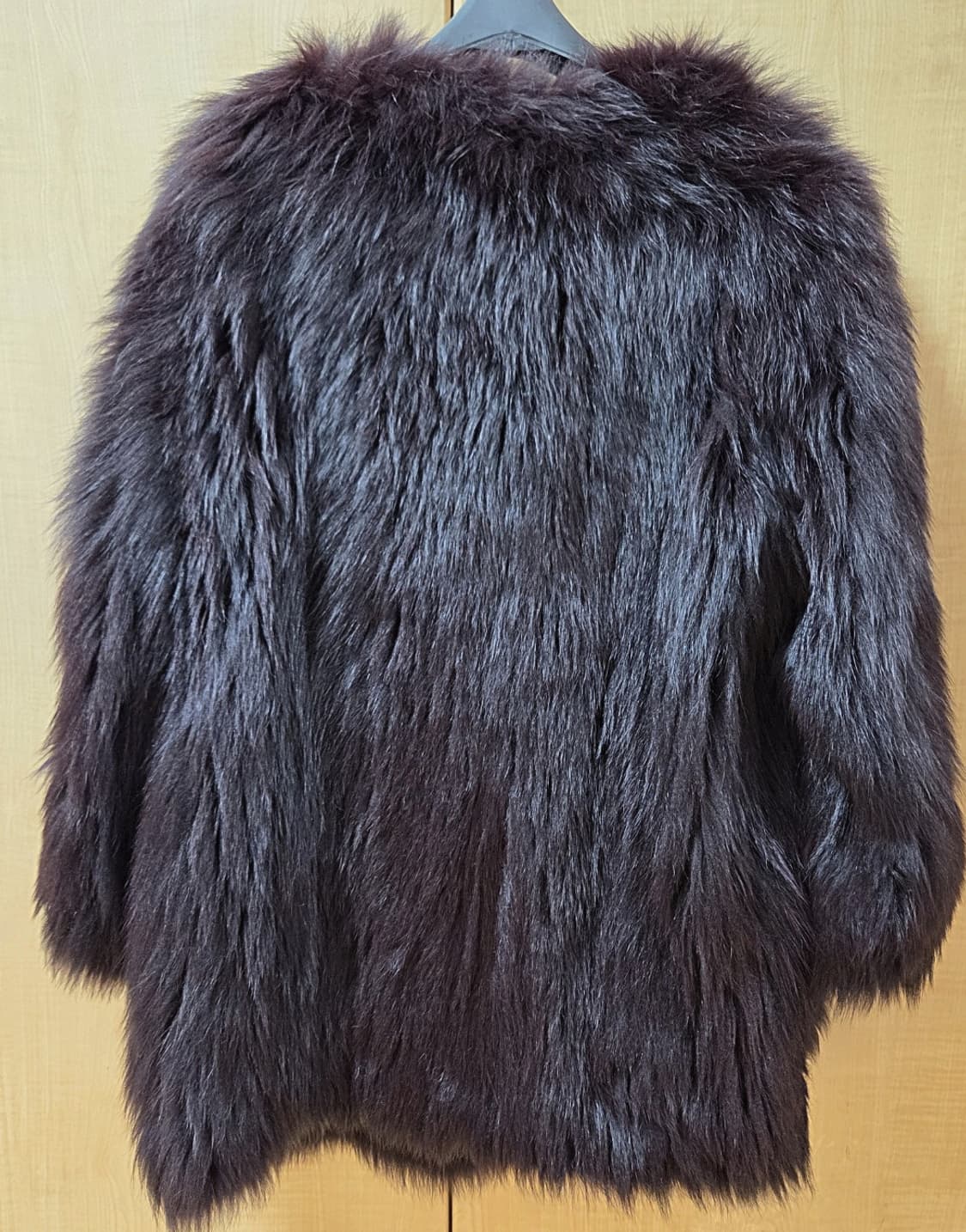 딥버건디 칼라 리얼 폭스퍼 니팅자켓/free사이즈 상품이미지2