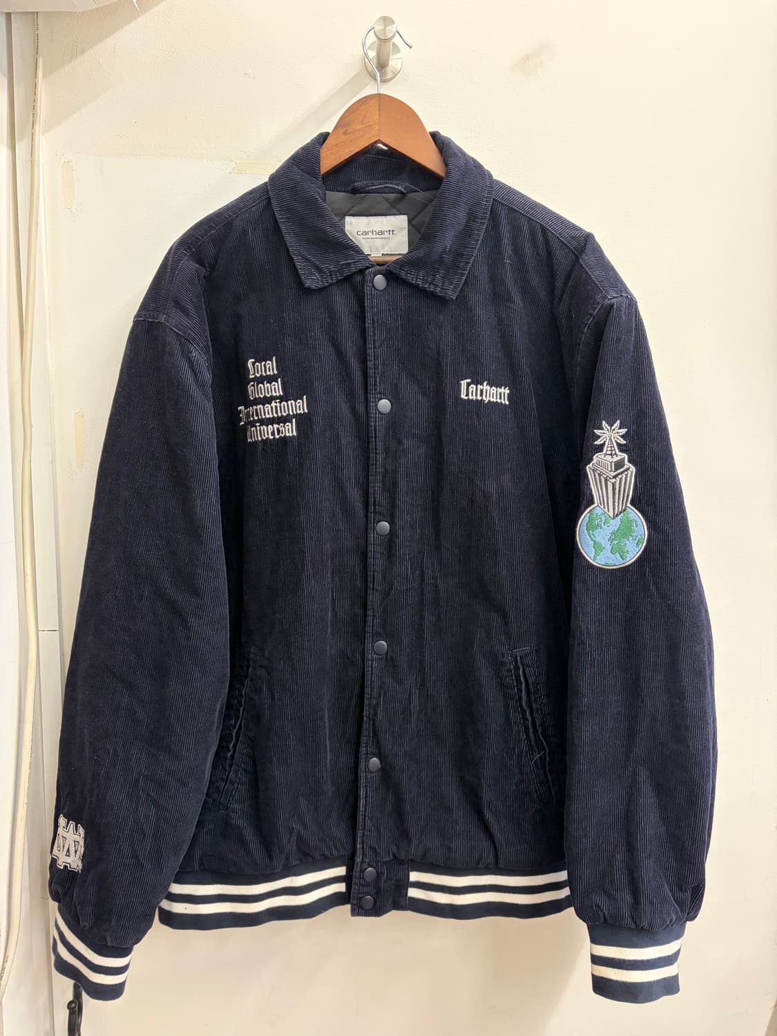 N101. 칼하트윕 레터맨 코듀로이 바시티 자켓 상품이미지1